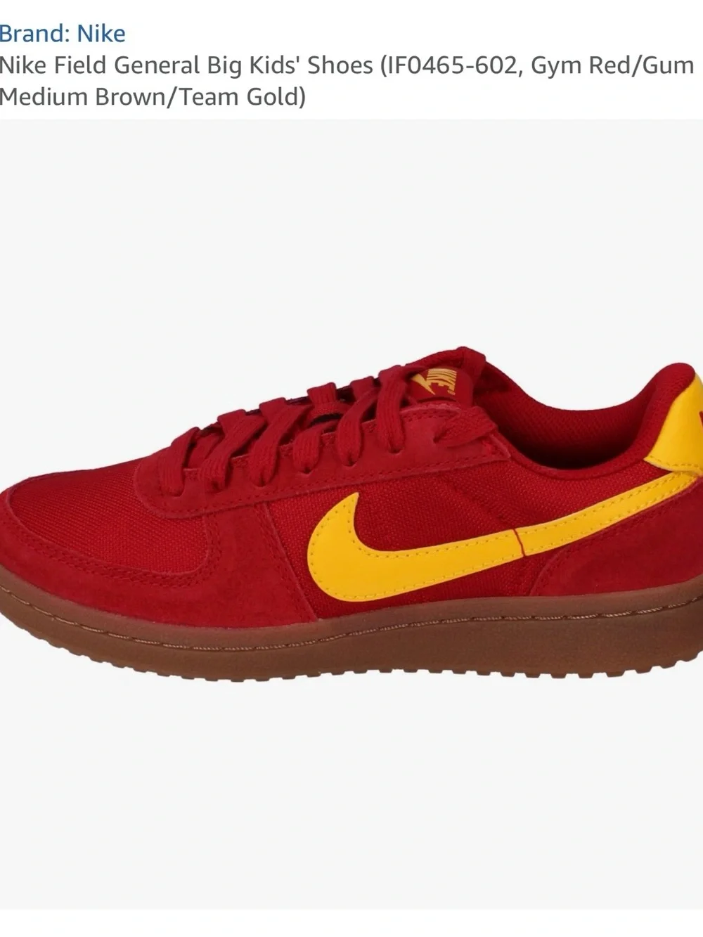 Nike kids Red/Maroon & Yellow Low-Top Sneakers 1Y